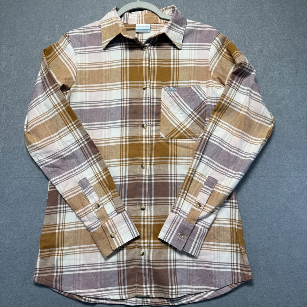 Columbia Men's Plaid Flannel Long Sleeve Button Up Shirt Size S Casual Outdoor